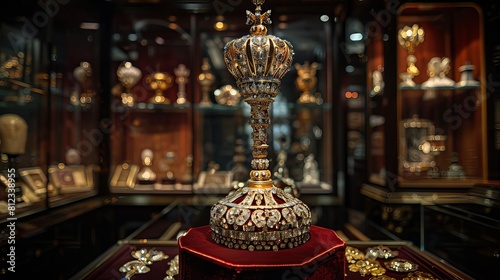 Imagine a secret meeting where members of a royal dynasty plot to reclaim their throne, a family scepter prominently displayed