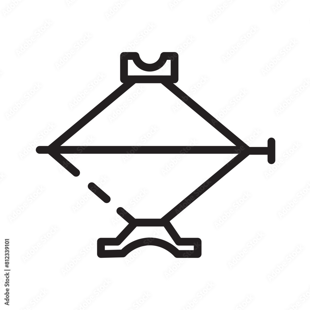 Car Jack Part Line Icon Car Jack Part Line Icon