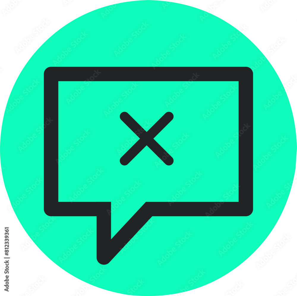 Don't Talk Icon - No Chat Vector, Sign and Symbol for Design Elements.stock illustration Don't Talk Icon - No Chat Vector, Sign and Symbol for Design Elements.stock illustration