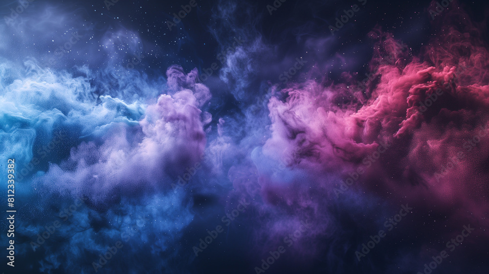 Various colorful powder clouds Various colorful powder clouds