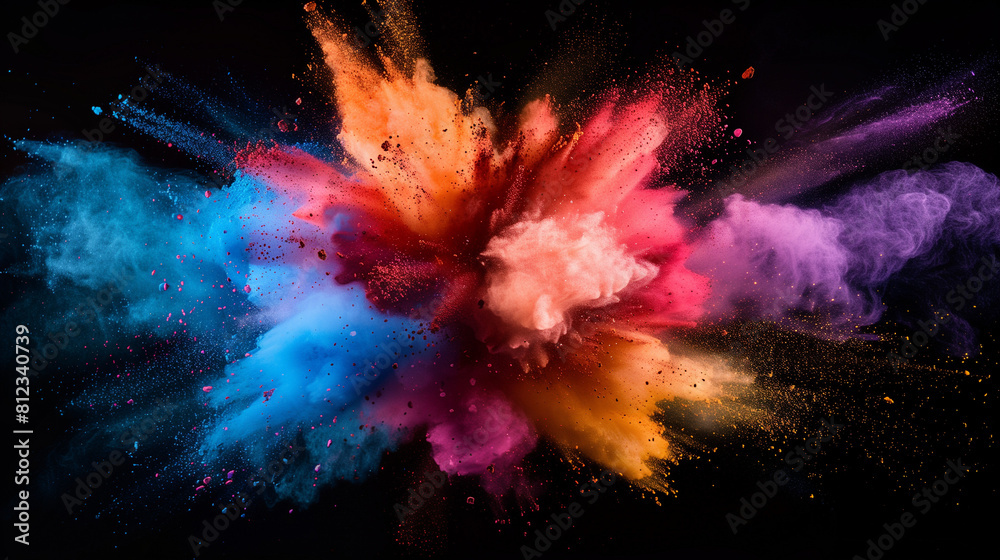 Colorful powder explosion Colorful powder explosion