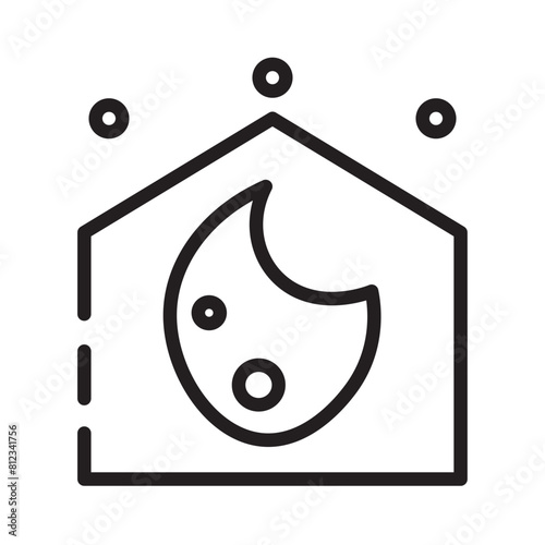 Alarm Burn Fire Line Icon