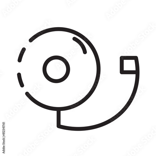 Alarm Bell Buzzer Line Icon