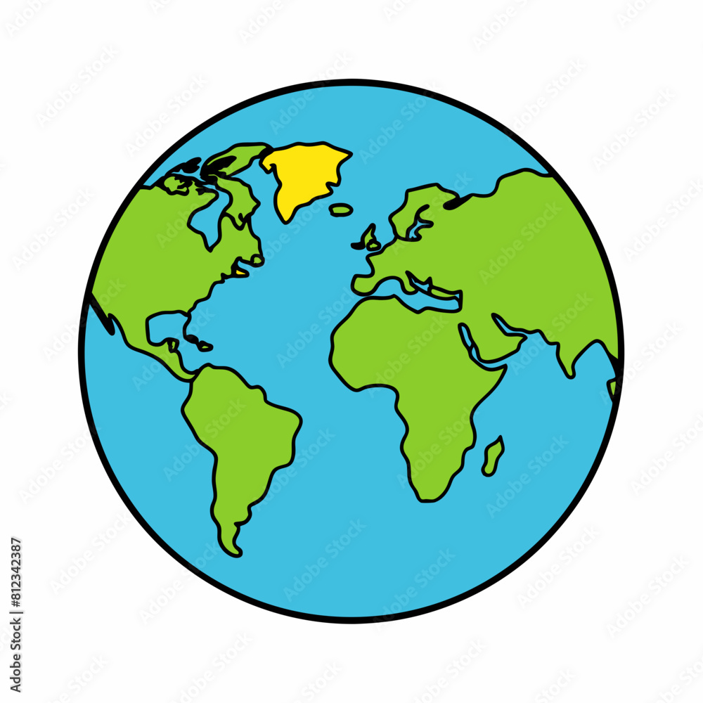 World Map 2D Vector