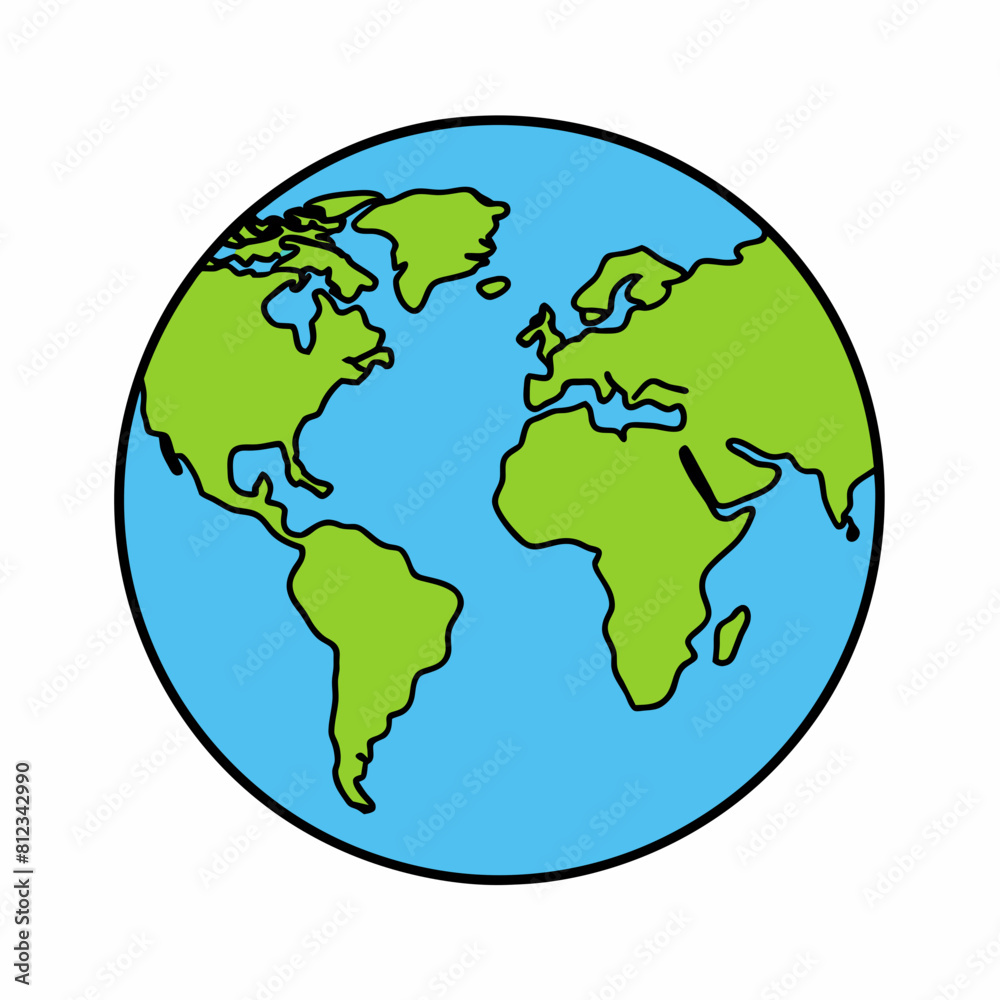 World Map 2D Vector