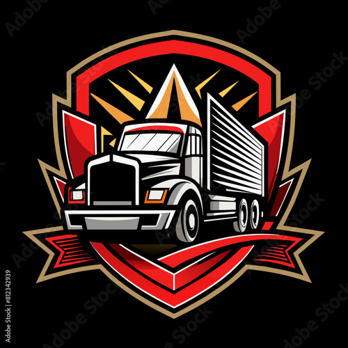 Truck Company Logo Vector Illustration