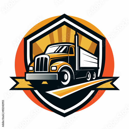 Truck Company Logo Vector Illustration