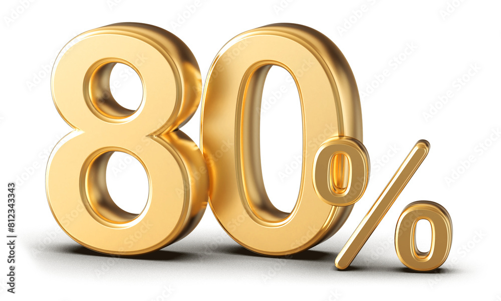 80 percent golden 3d render 80 percent golden 3d render