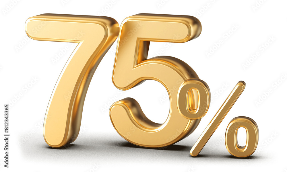 75 percent golden 3d render 75 percent golden 3d render