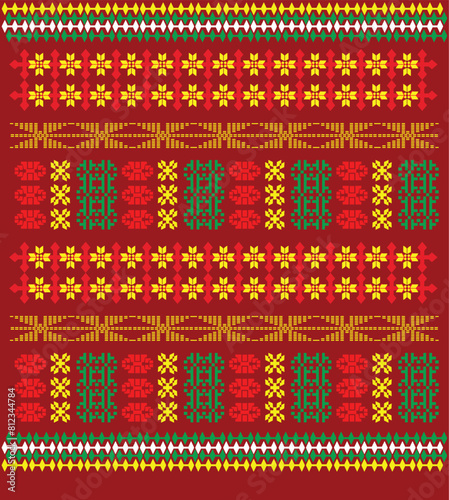 Unique Nusa Tenggara batik motif 7. Editable and ready to print.