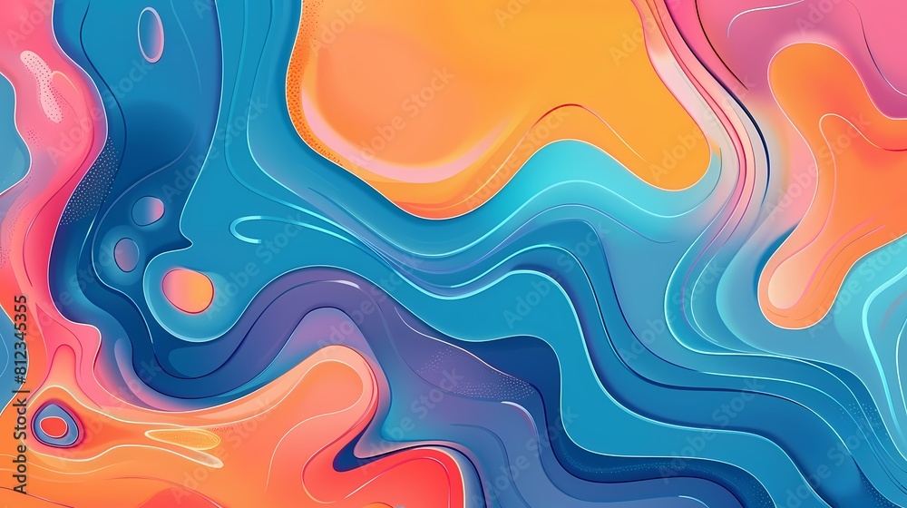 Vibrant digital waves in a symphony of color Vibrant digital waves in a symphony of color