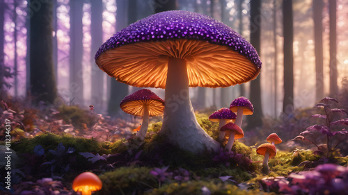 mushrooms in the forest