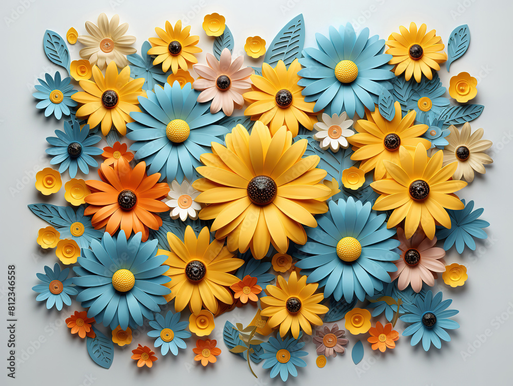 Flat lay copyspace mockup for spring