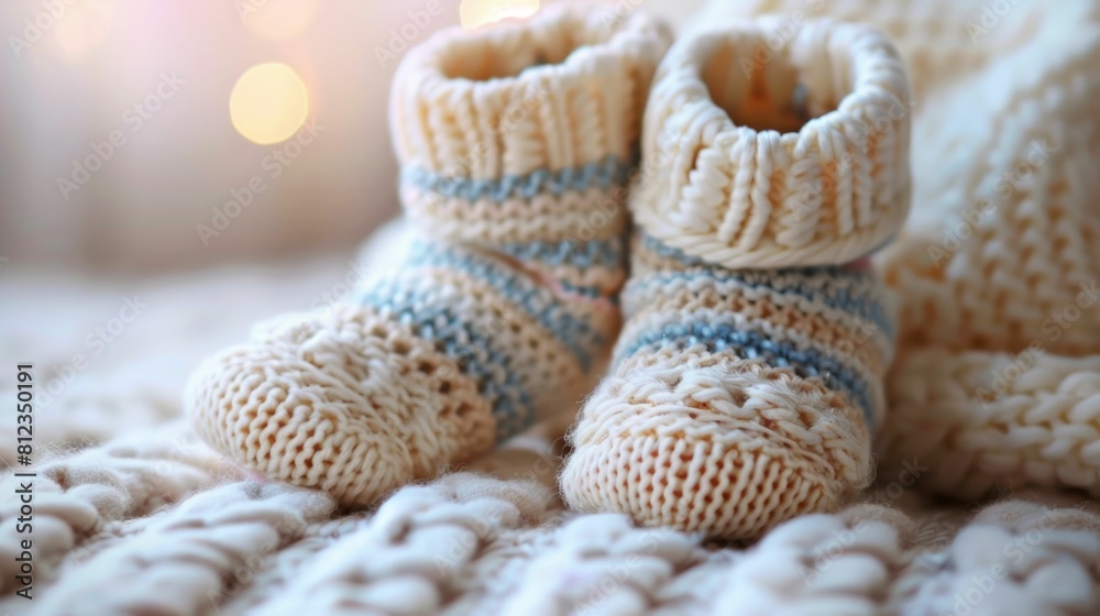 Adorable Knitted Baby Booties Symbolizing the Tiny Steps Ahead