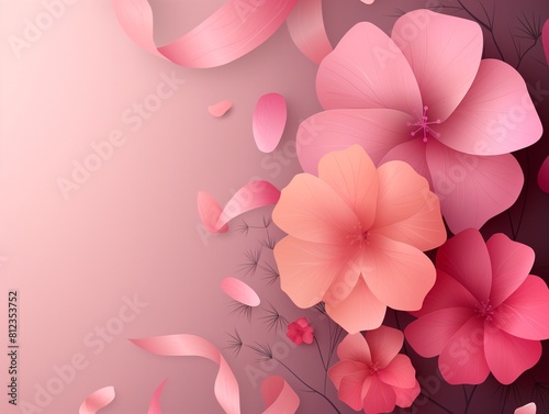 Soft Pink Floral Background with Delicate Petals