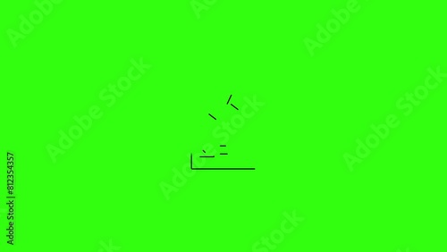 Outline black XML file document 4k icon  animation on green screen background. outline, black, xml file, document, icon, animation, 4k, green screen background, vector graphics, technology, photo