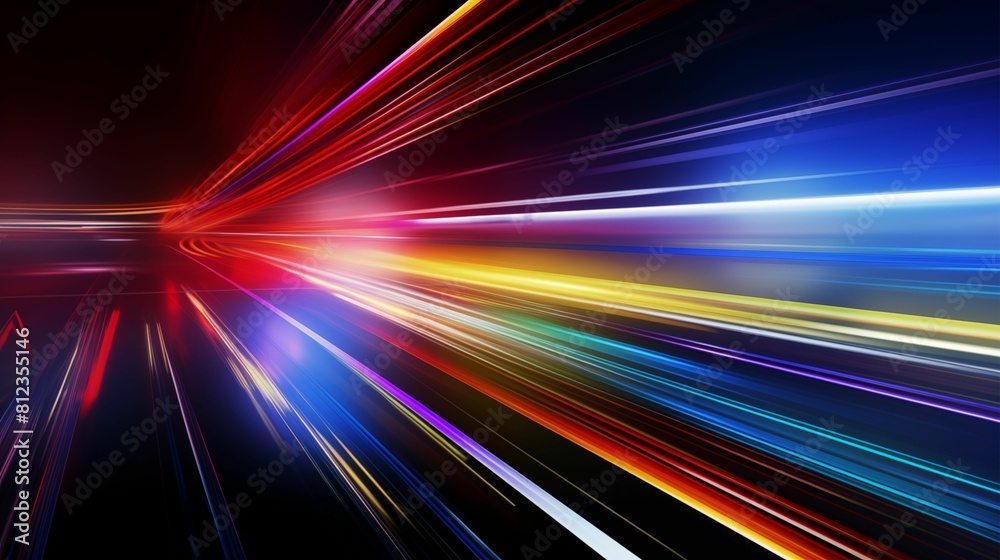 A sleek digital abstract of colorful streaks symbolizing high-speed data transfer in the digital age Background. Generative ai A sleek digital abstract of colorful streaks symbolizing high-speed data transfer in the digital age Background. Generative ai