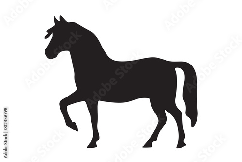 isolated black silhouette of a horse collection  Set of horse silhouette vector. A silhouette of a running horse  horse silhouette vector illustration