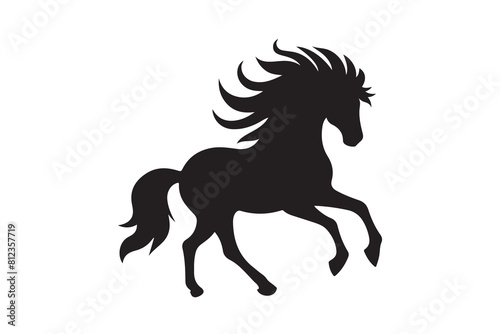 isolated black silhouette of a horse collection  Set of horse silhouette vector. A silhouette of a running horse  horse silhouette vector illustration