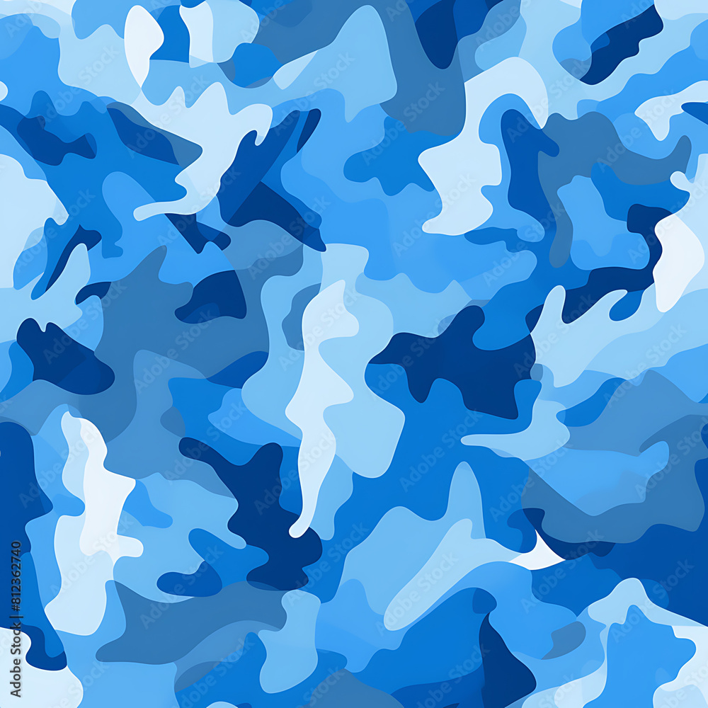 Blue camouflage digital art seamless pattern, the design for apply a variety of graphic works Blue camouflage digital art seamless pattern, the design for apply a variety of graphic works