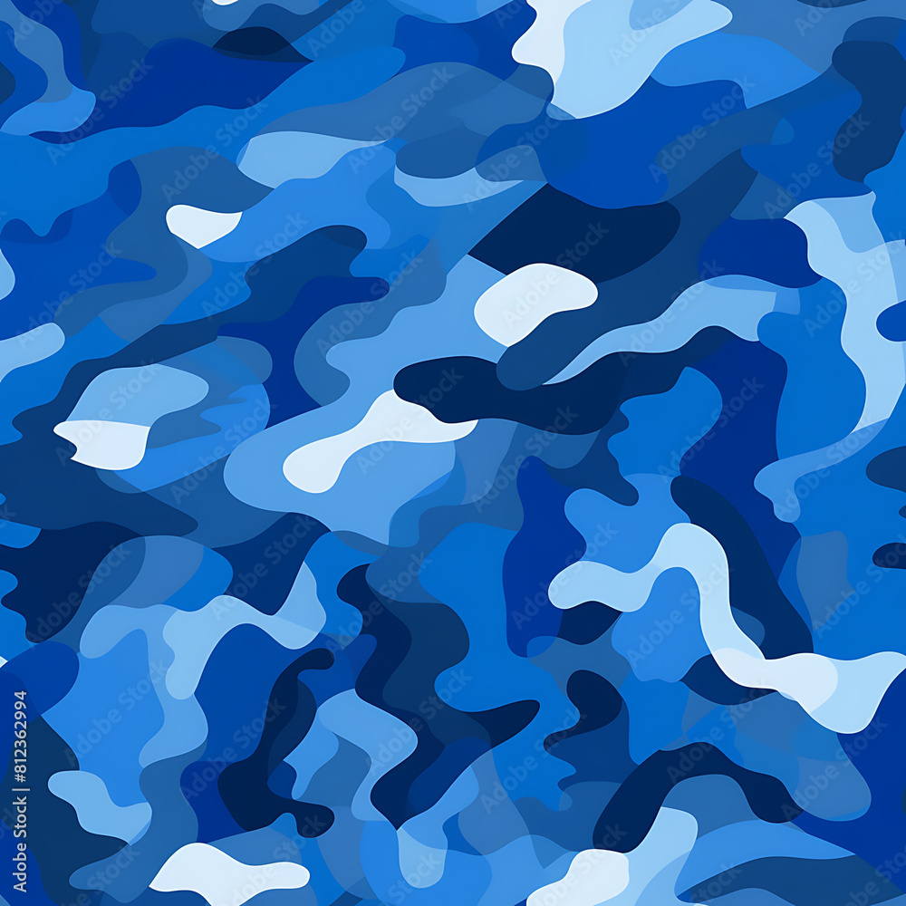 Blue camouflage digital art seamless pattern, the design for apply a variety of graphic works Blue camouflage digital art seamless pattern, the design for apply a variety of graphic works