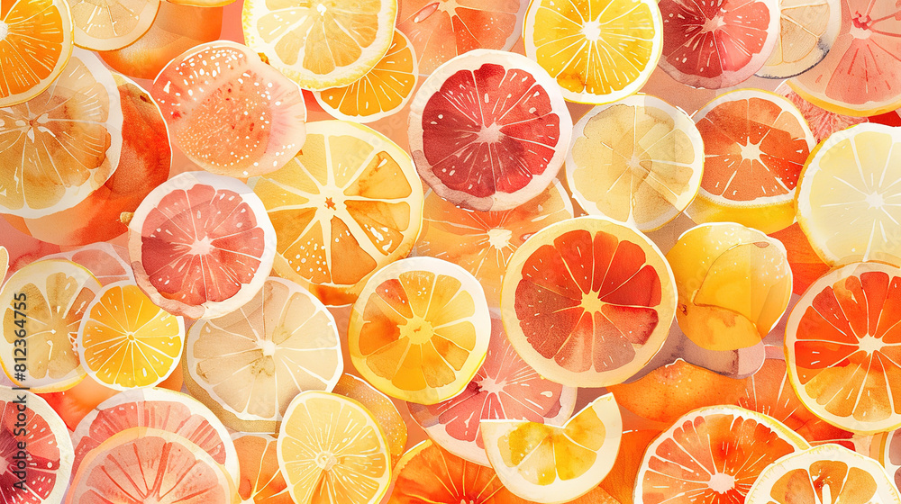 Bright Circle of Oranges, Lemons, and Limes Take Center Stage in Painting Bright Circle of Oranges, Lemons, and Limes Take Center Stage in Painting