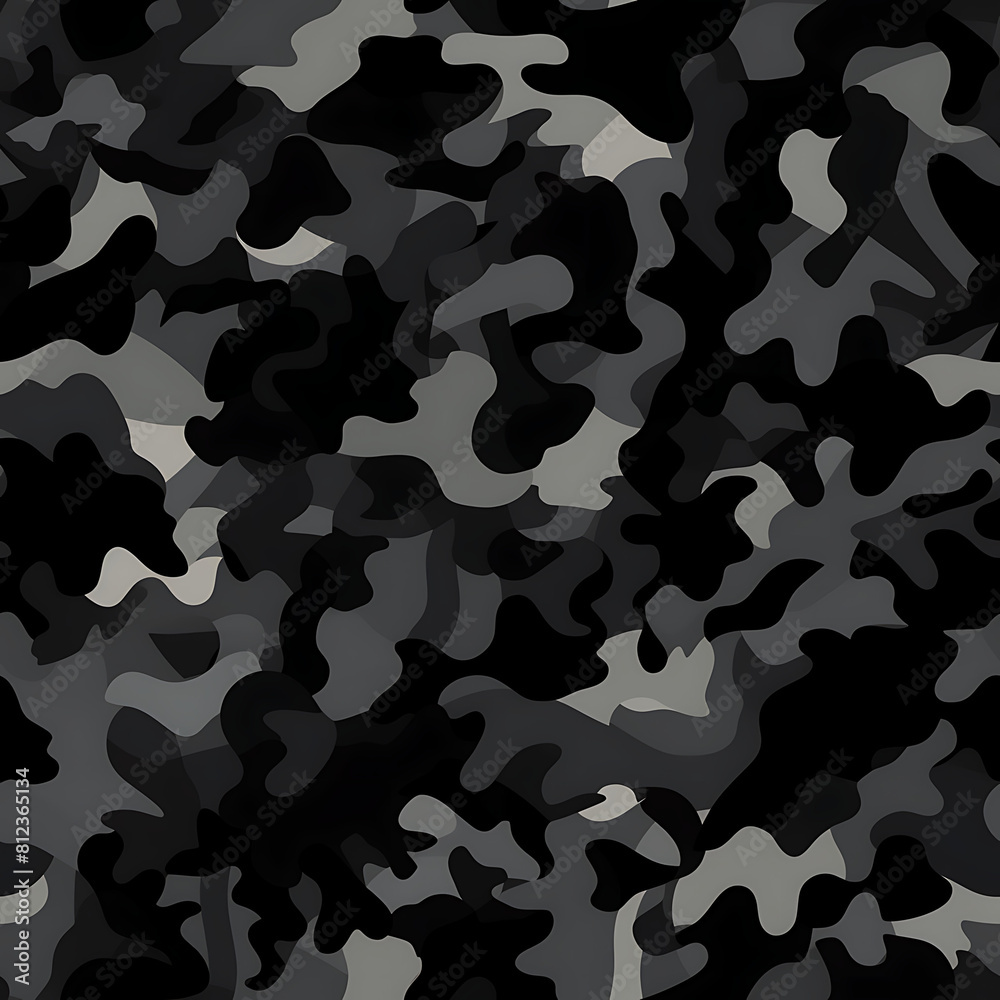 Black camouflage digital art seamless pattern, the design for apply a variety of graphic works Black camouflage digital art seamless pattern, the design for apply a variety of graphic works