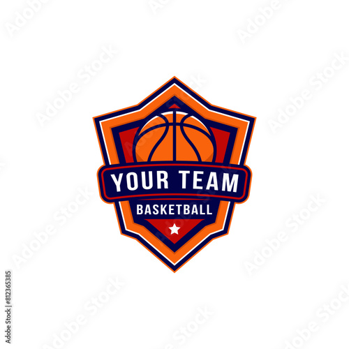 basketball badge logo design