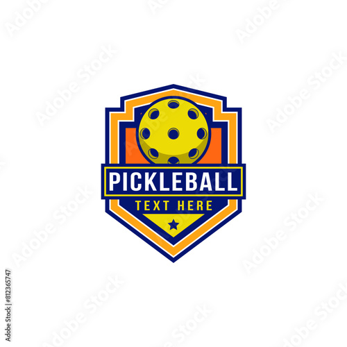 Pickleball badge logo design