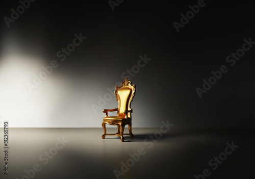 Its golden hue gleaming, the chair was more than a piece of furniture; it was a statement.