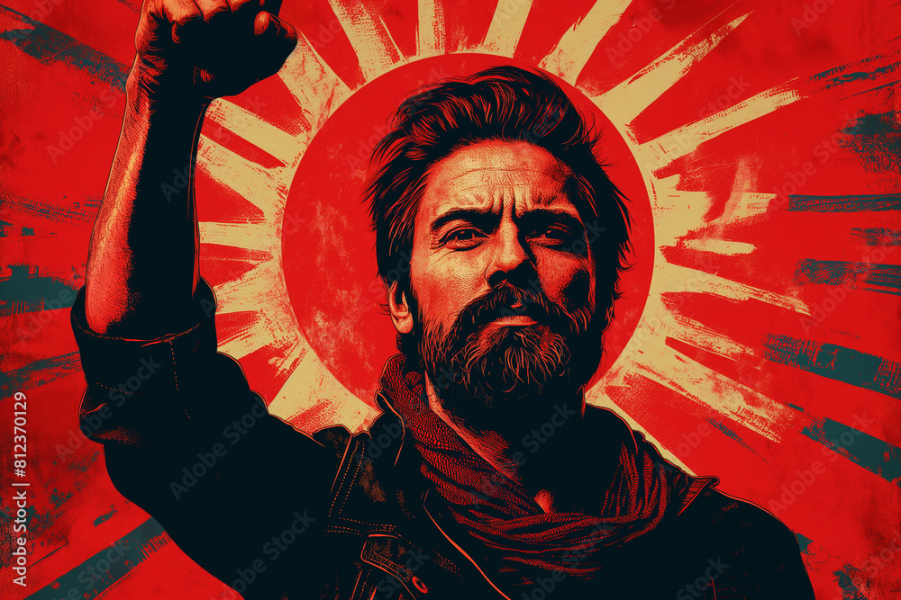 “The Faceless Rebel” A faceless figure, fist raised, exudes defiance against a vivid red backdrop, embodying the spirit of rebellion and protest. “The Faceless Rebel” A faceless figure, fist raised, exudes defiance against a vivid red backdrop, embodying the spirit of rebellion and protest.