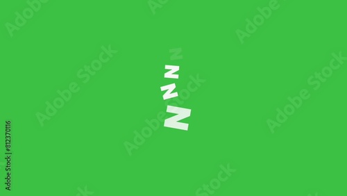 zzz sleep snore animation. Night sleepy noise sound on green screen background.