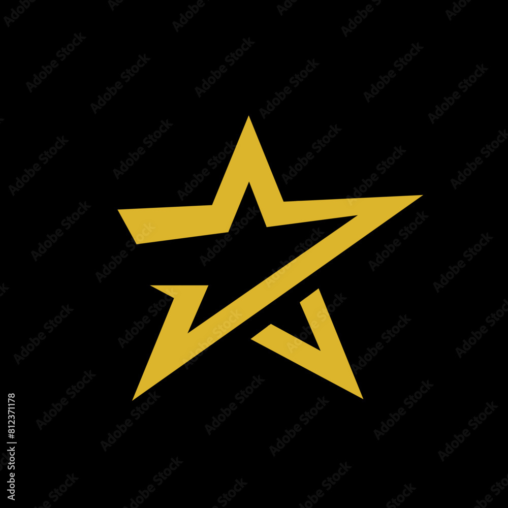 lightning Stars isolated on black lightning Stars isolated on black