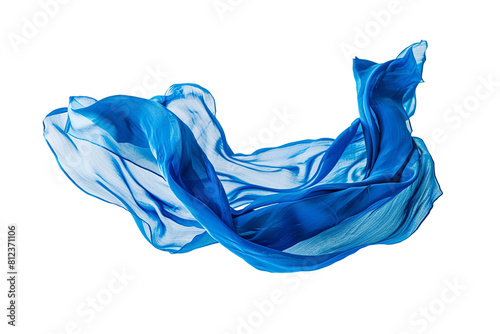 Abstract Silk cloth flies in the air png cutout isolated on transparent background