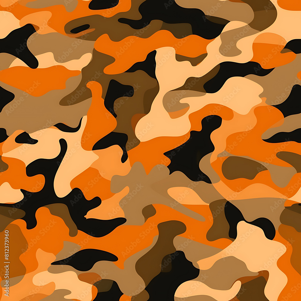 Orange camouflage digital art seamless pattern, the design for apply a variety of graphic works Orange camouflage digital art seamless pattern, the design for apply a variety of graphic works