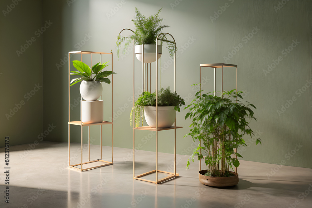 Minimalist plant stands for indoor greenery.. Minimalist plant stands for indoor greenery..