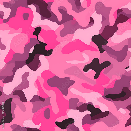 Pink camouflage digital art seamless pattern, the design for apply a variety of graphic works