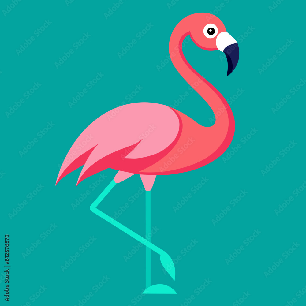 Fototapeta premium pink flamingo vector art silhouette illustration