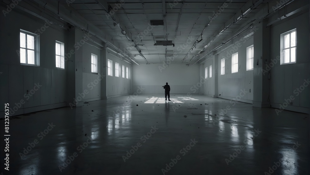 In a stark white room, a lone weapon gleams, its silhouette cutting through the emptiness with an eerie allure ai_generated In a stark white room, a lone weapon gleams, its silhouette cutting through the emptiness with an eerie allure ai_generated