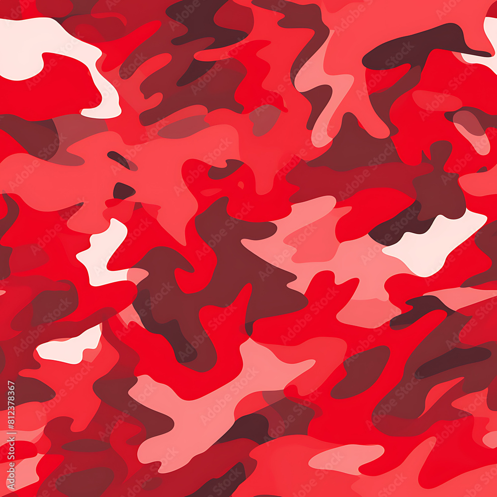 Red camouflage, digital art seamless pattern, the design for apply a variety of graphic works Red camouflage, digital art seamless pattern, the design for apply a variety of graphic works