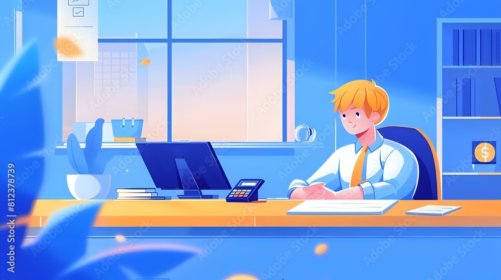 Obraz premium Professional work environment of an Accounting Supervisor in the finance industry
