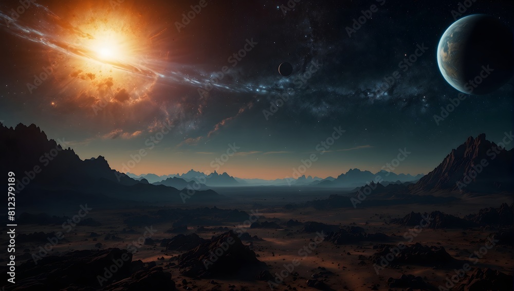 In a universe of infinite complexity, a solitary planet stands against the void, its surface an unbroken expanse of ai_generated In a universe of infinite complexity, a solitary planet stands against the void, its surface an unbroken expanse of ai_generated