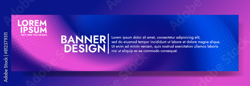 Make a statement with the stunning blue and violet abstract mesh blur banner template. Ideal for promotions, social media, brochures, and presentations