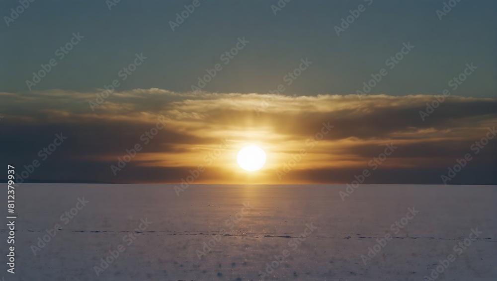  In a vast expanse of white, a solitary sun blazes with unwavering brilliance ai_generated