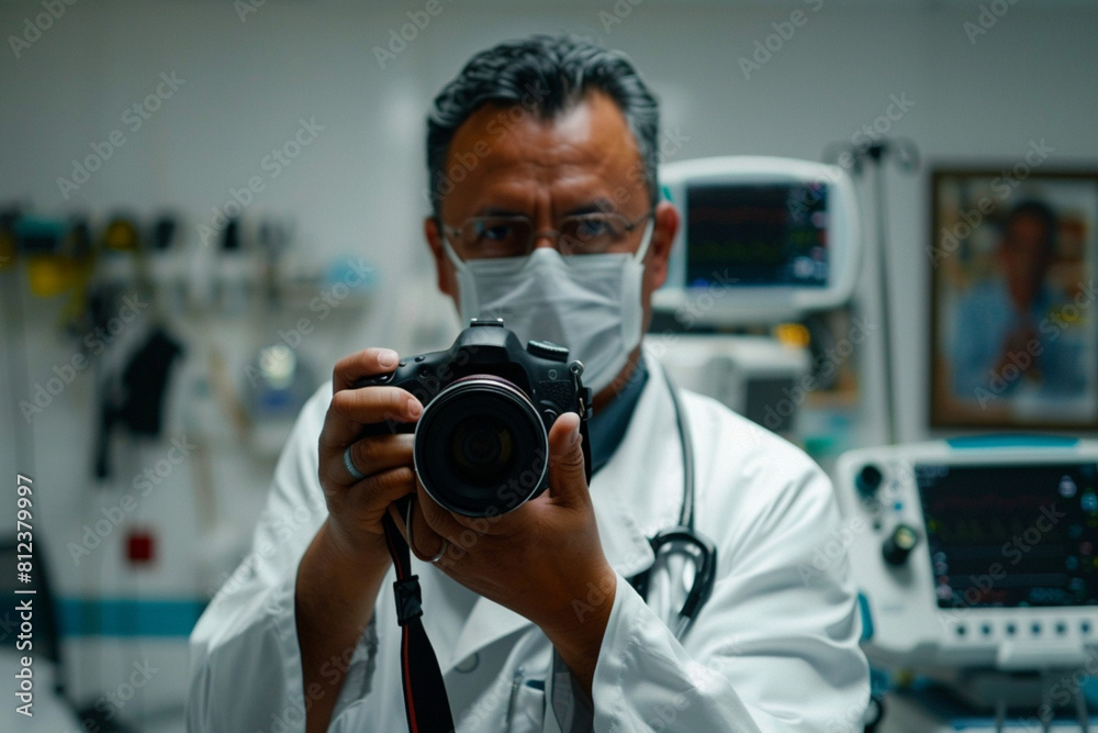 close up portrait of doctor in hospital