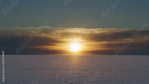  In a vast expanse of white  a solitary sun blazes with unwavering brilliance ai_generated