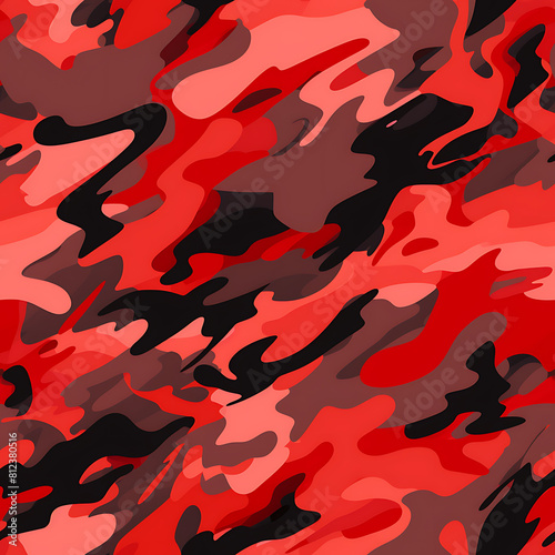 Red digital art seamless pattern  the design for apply a variety of graphic works