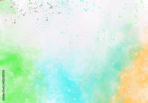 Abstract Colourfull Painted Watercolour Texture Background