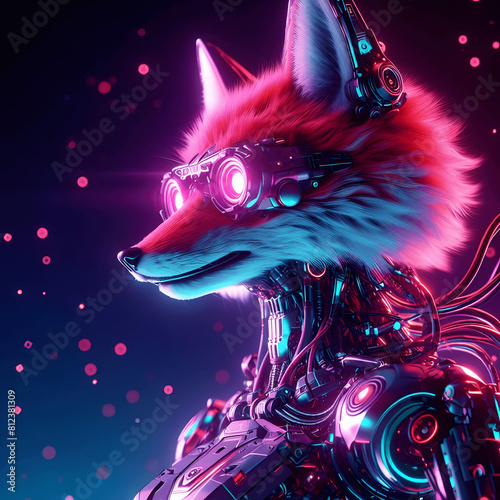 Futuristic Android Fox: Cutting-Edge Design and Technology in a Digital Wonderland, Crafting with AI Tools