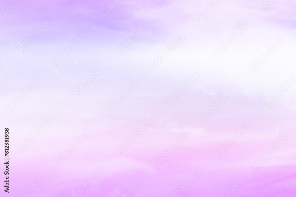 Purple violet pastel sky with white clouds. Cloudscape background. Fresh multi colours sky. Purple violet pastel sky with white clouds. Cloudscape background. Fresh multi colours sky.